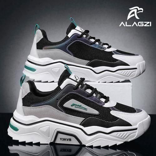 ALagzi ALagzi Men&amp;amp;#039;s Casual Sci-Fi Warrior Sneakers - Black/Green - EU 39-44